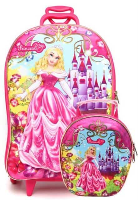 Lancheira infantil feminina: mochila com lancheira da Barbie
