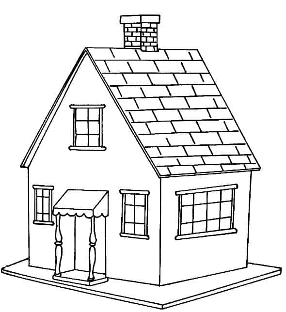 desenho de casa simples