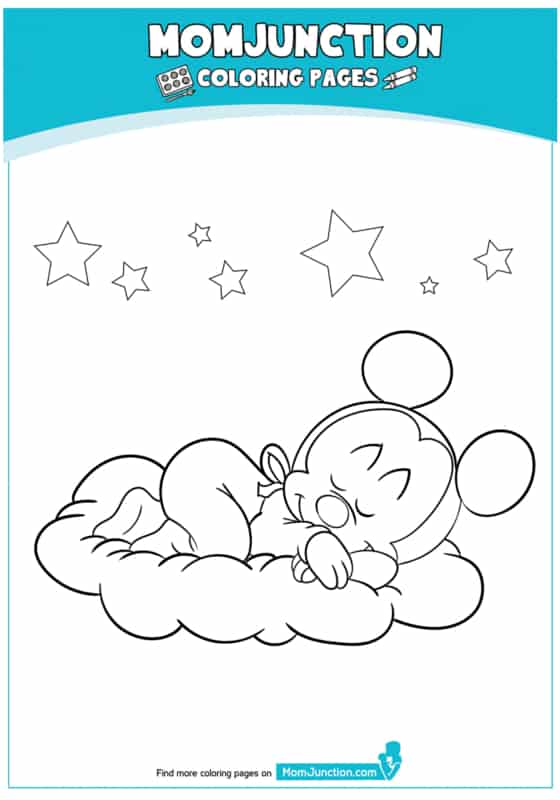 desenho do mickey dormindo