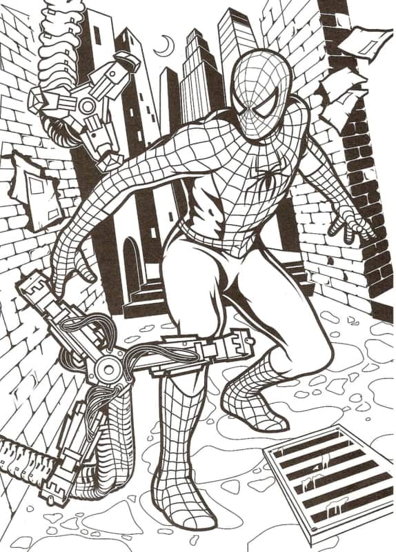desenho detalhado do Homem Aranha