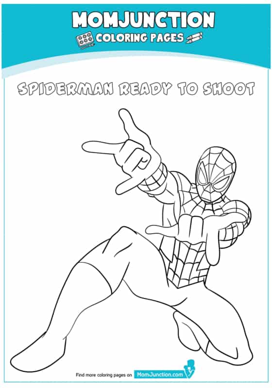 desenho do Homem Aranha soltando teia
