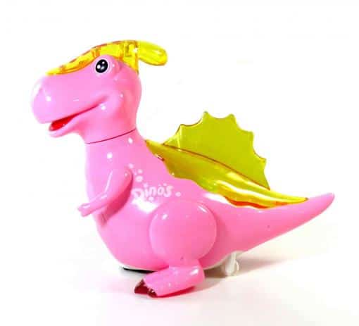 dinossauro rosa com som e luzes