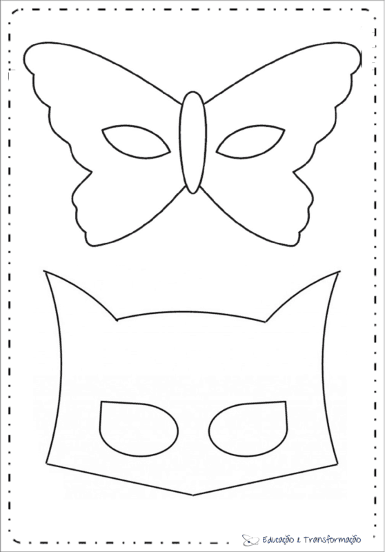 máscaras de carnaval para imprimir para as crianças