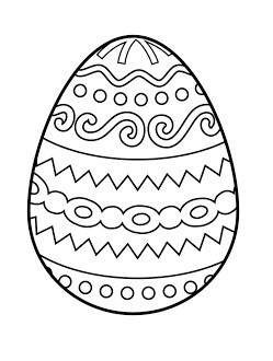 desenho de ovo de Páscoa para imprimir