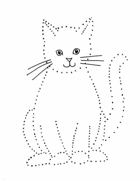 desenho de gato para imprimir e desenhar
