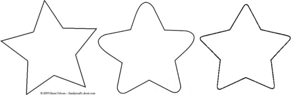 Desenhos de estrelas de 5 pontas para colorir