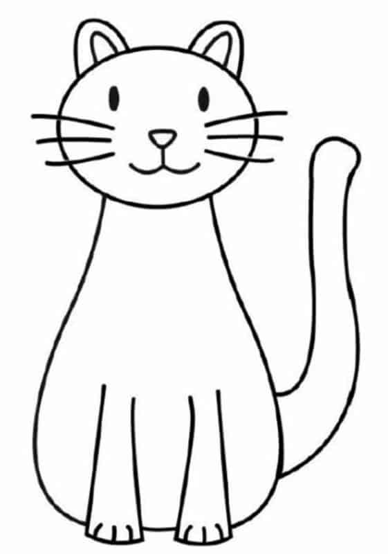 desenho de gato simples