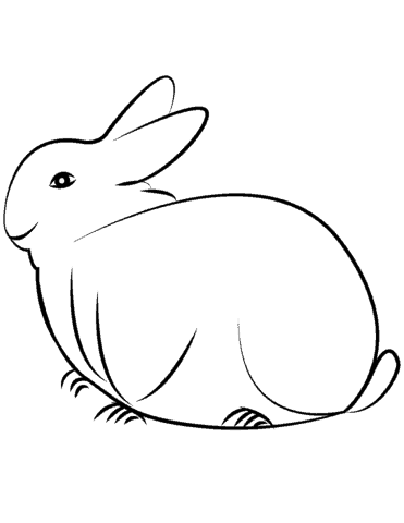 desenho simples e minimalista de coelho