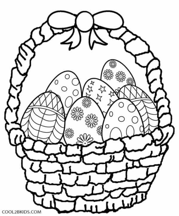 cesta grande com ovos de pascoa