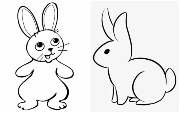 desenhos simples de coelho