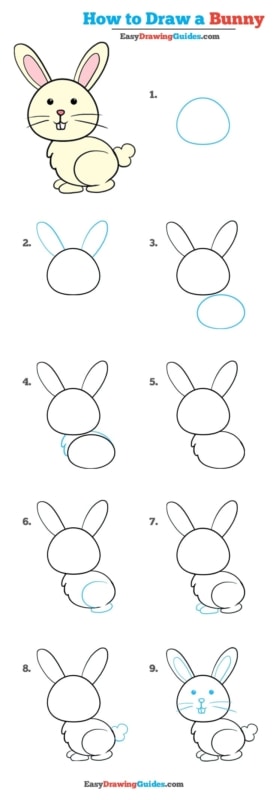 passo a passo para desenhar um coelho fofinho