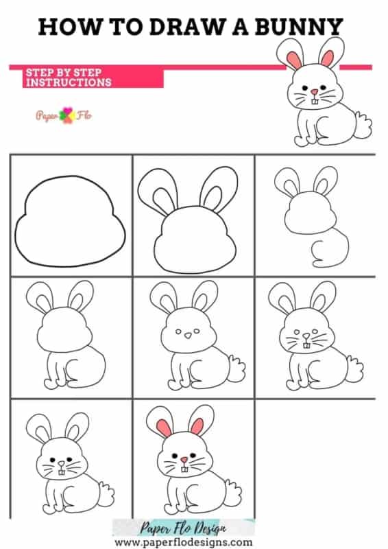 tutorial para desenhar coelhinho