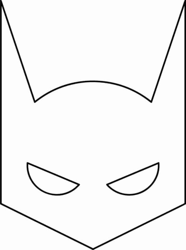 ideia de mascara do Batman para colorir