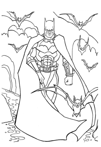 modelo de desenho do Batman para colorir