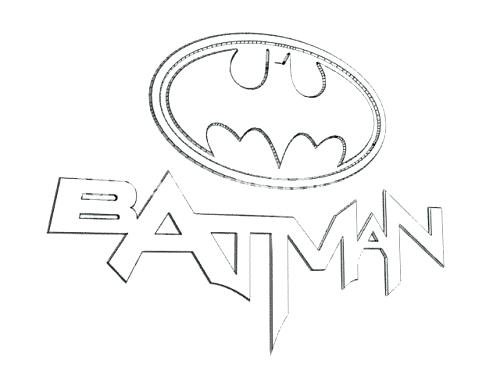 simbolo pequeno do Batman para colorir