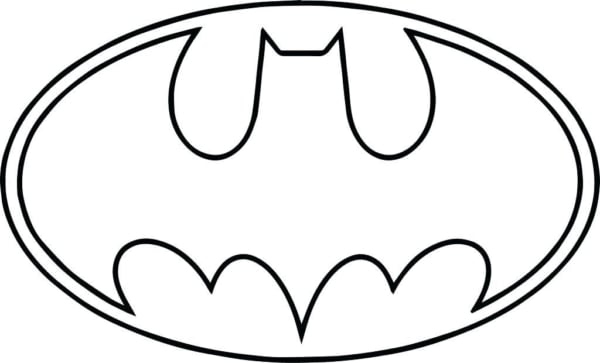 símbolo do Batman para colorir