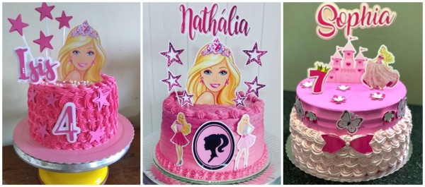 ideias de bolo da Barbie princesa