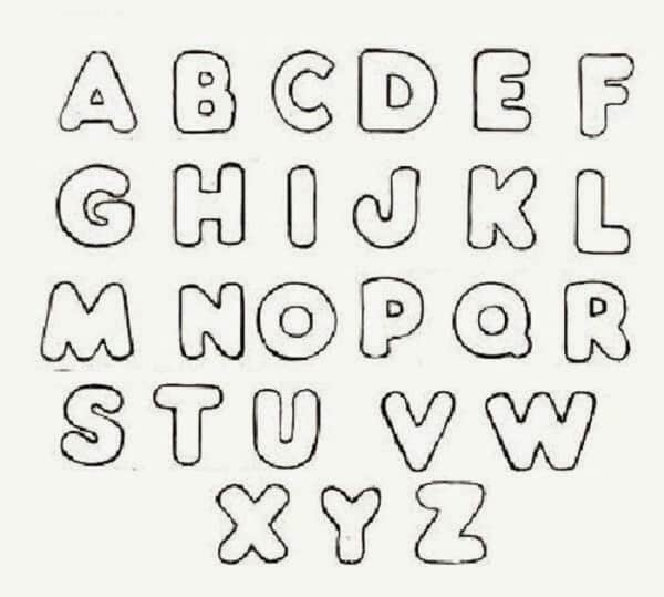 Alfabeto para colorir com todas as vinte e seis letras