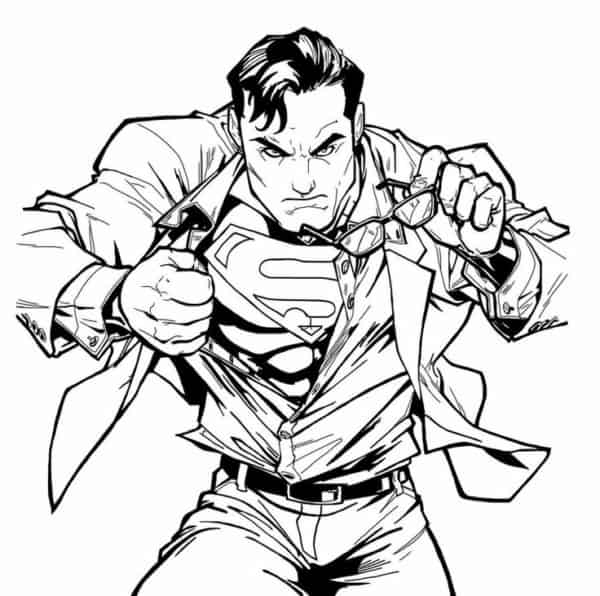 Clark Kent para colorir