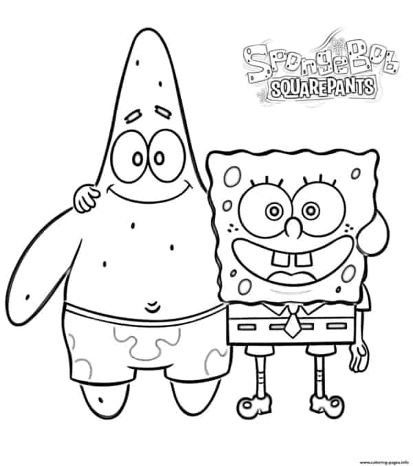 Esponja e Patrick para colorir