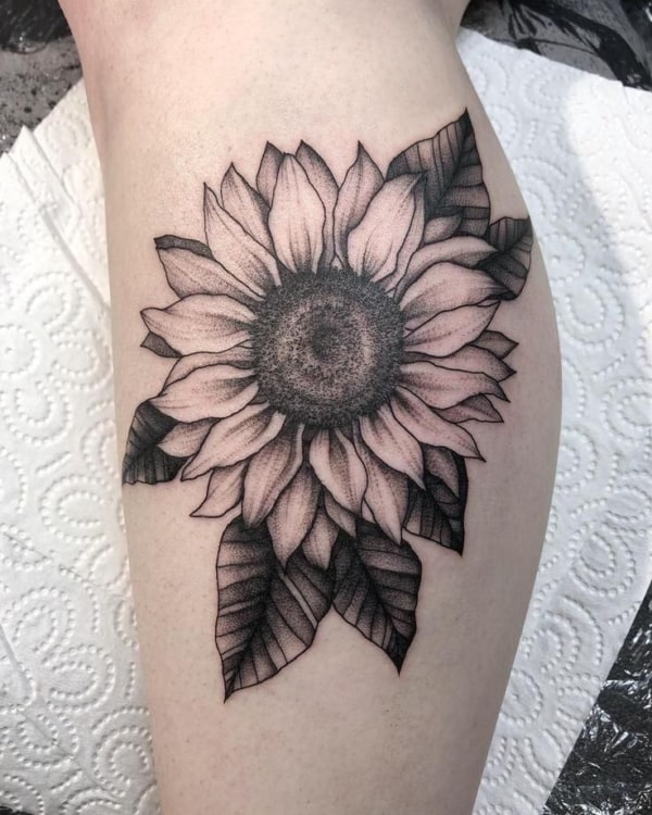 Tatuagem da flor de girassol