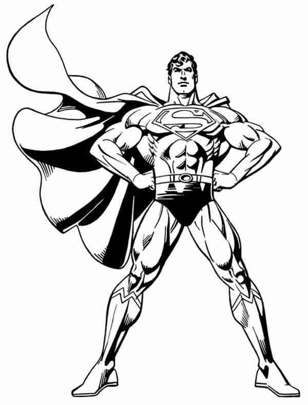 belo desenho do Superman para colorir