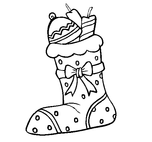 ideias de bota do Papai Noel para pintar