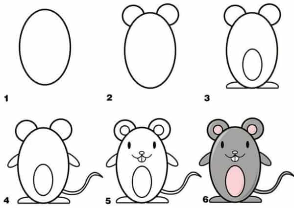 Como desenhar animais rato