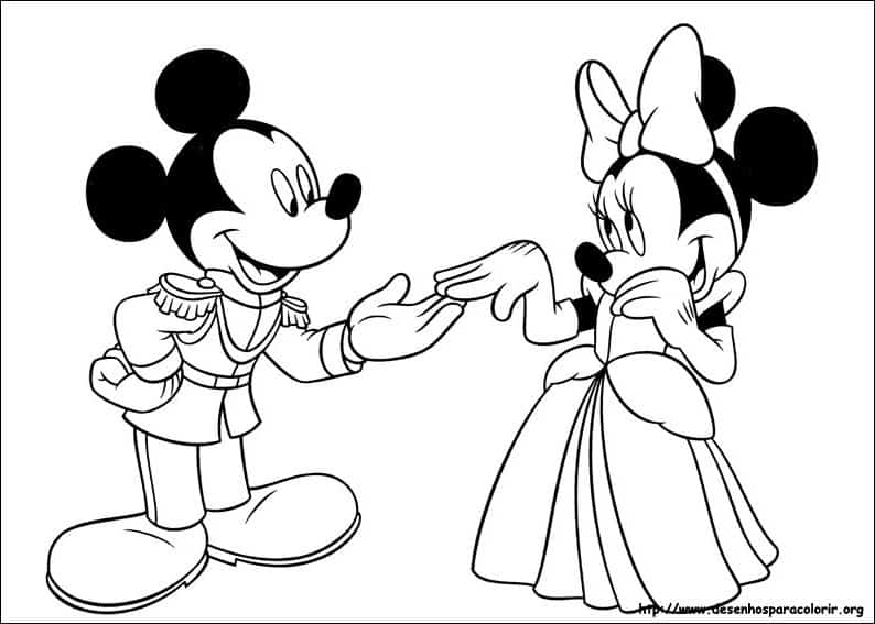 Mickey e Minnie para pintar