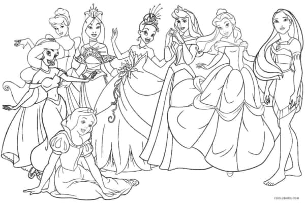desenho de princesas para imprimir e colorir