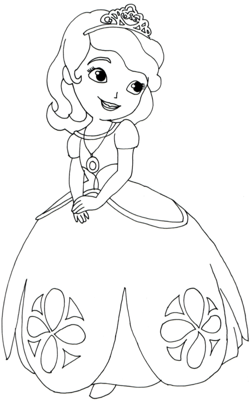 desenho princesinha sofia para colorir