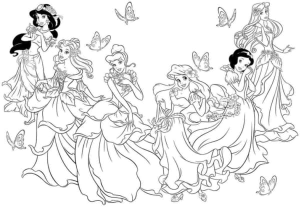 desenho princesas da Disney para pintar