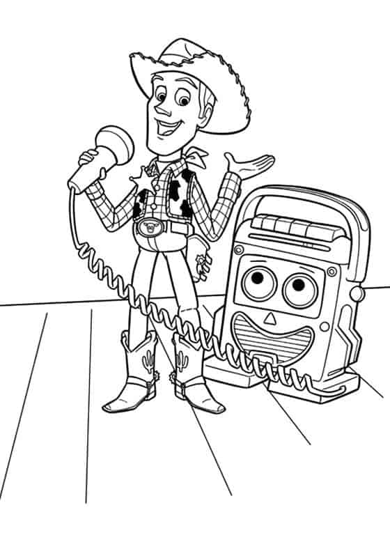 desenho Woody Toy Story para pintar