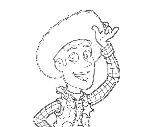 desenho do xerife Woody para pintar