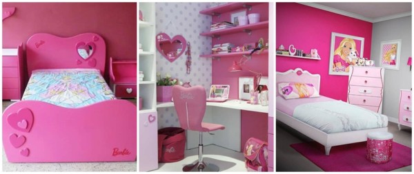ideias para fazer decoracao de quarto infantil com tema da Barbie