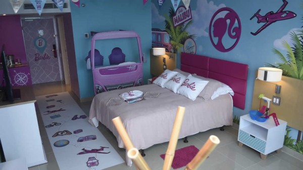 decoracao criativa para quarto infantil com tema da Barbie