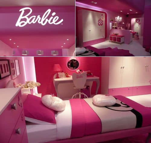 decoracao pink para quarto de luxo da Barbie