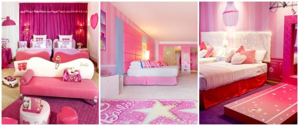 ideias para quarto de luxo com tema da Barbie