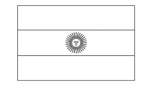 bandeira da Argentina para colorir