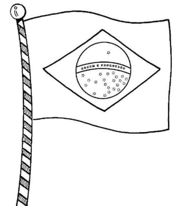 desenho da bandeira do Brasil para pintar