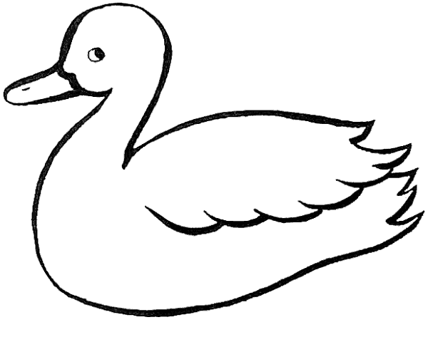 desenho de pato simples para imprimir