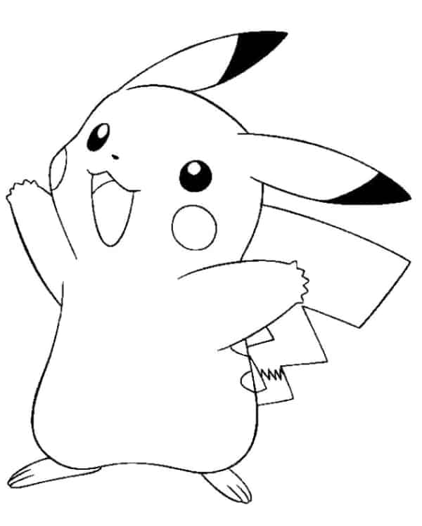 desenho Pikachu para colorir