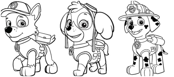 desenhos da patrulha canina para imprimir gratis