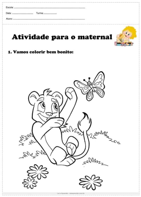 desenho simples para colorir no maternal