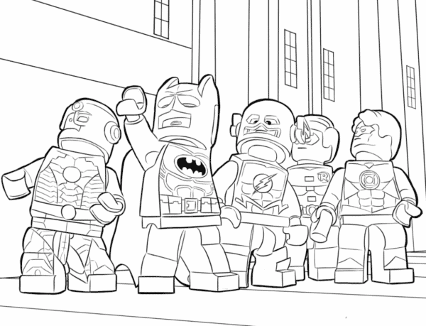 Batman e herois DC para colorir