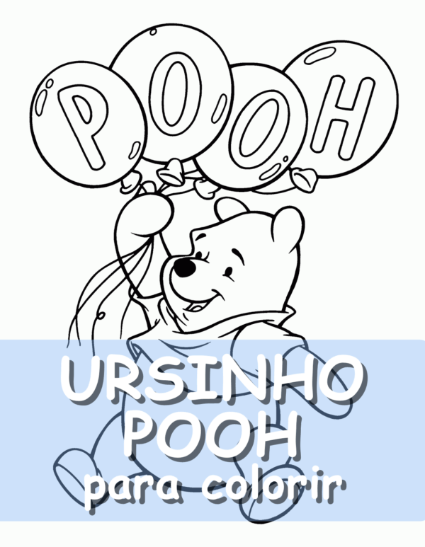 capa do post Ursinho Pooh para colorir