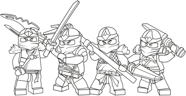 personagens Ninjago para colorir