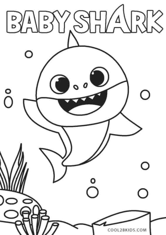 desenho gratis baby shark