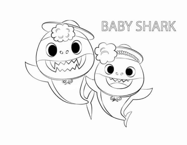 atividade gratis para colorir baby shark