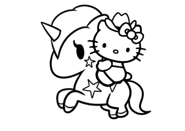 desenhos fofos para colorir Hello Kitty